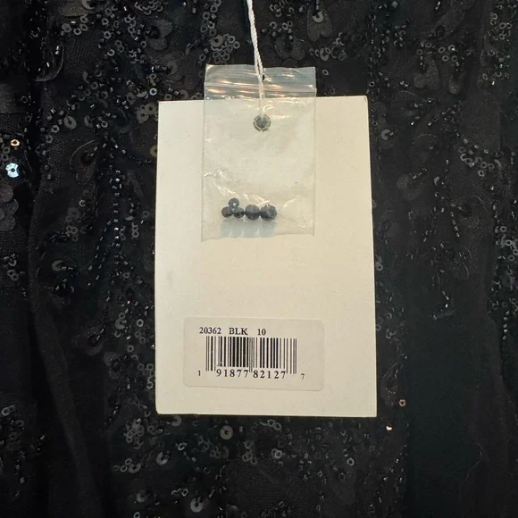 Mac Duggal 20362 Embellished Flutter Sleeve Bow Waist A Line Dress Size 10 NWT